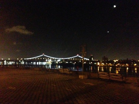 A view of the John Finley Walk before the workout.